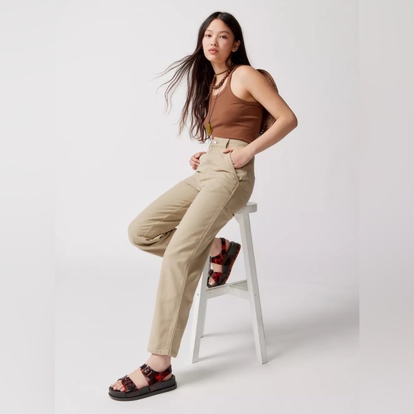 NWT Dickies Women’s Canvas Carpenter Pant 04 Stonewashed Desert Sand workwear - Picture 4 of 12